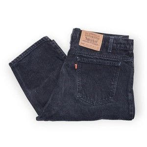 Vintage 1996 Levi's 550 Orange Tab Relaxed Fit Tapered Jeans Black Men's 38x32